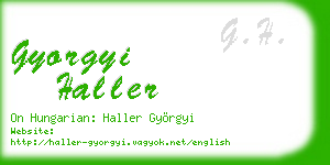 gyorgyi haller business card