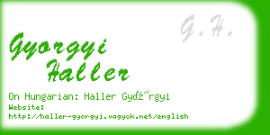 gyorgyi haller business card